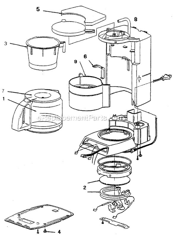 Page A Diagram and Parts List for PR243-OB  Mr Coffee Coffee Maker